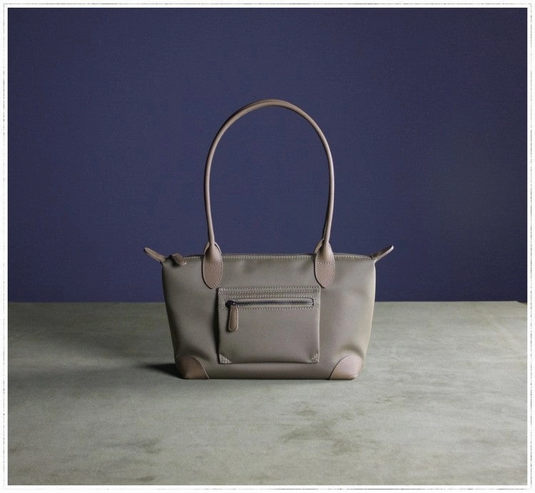 Womens Khaki Nylon Shoulder Tote Small Khaki Nylon Handbag Purse for Ladies Classic Comfort Versatile Carry