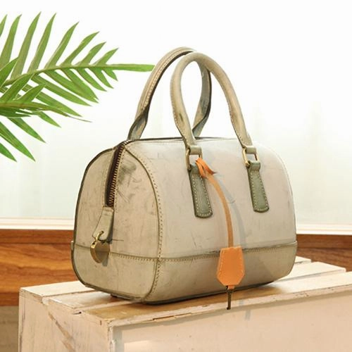 Womens Waxed Leather Boston Handbags Purse Small Side Boston Bag Purse for Women Distinct Spirit