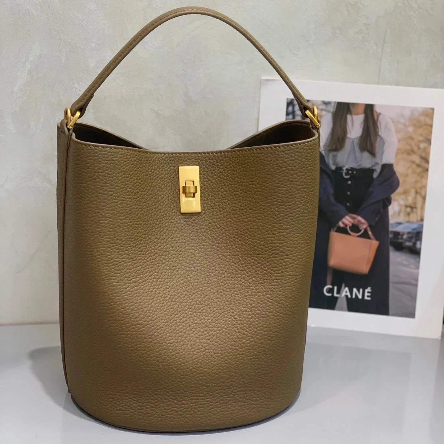 Suede Bag, Smooth & Pebbled Leather Bucket Bag | Crossbody & Top Handle Tote Minimalist City Style Day To Day Wear