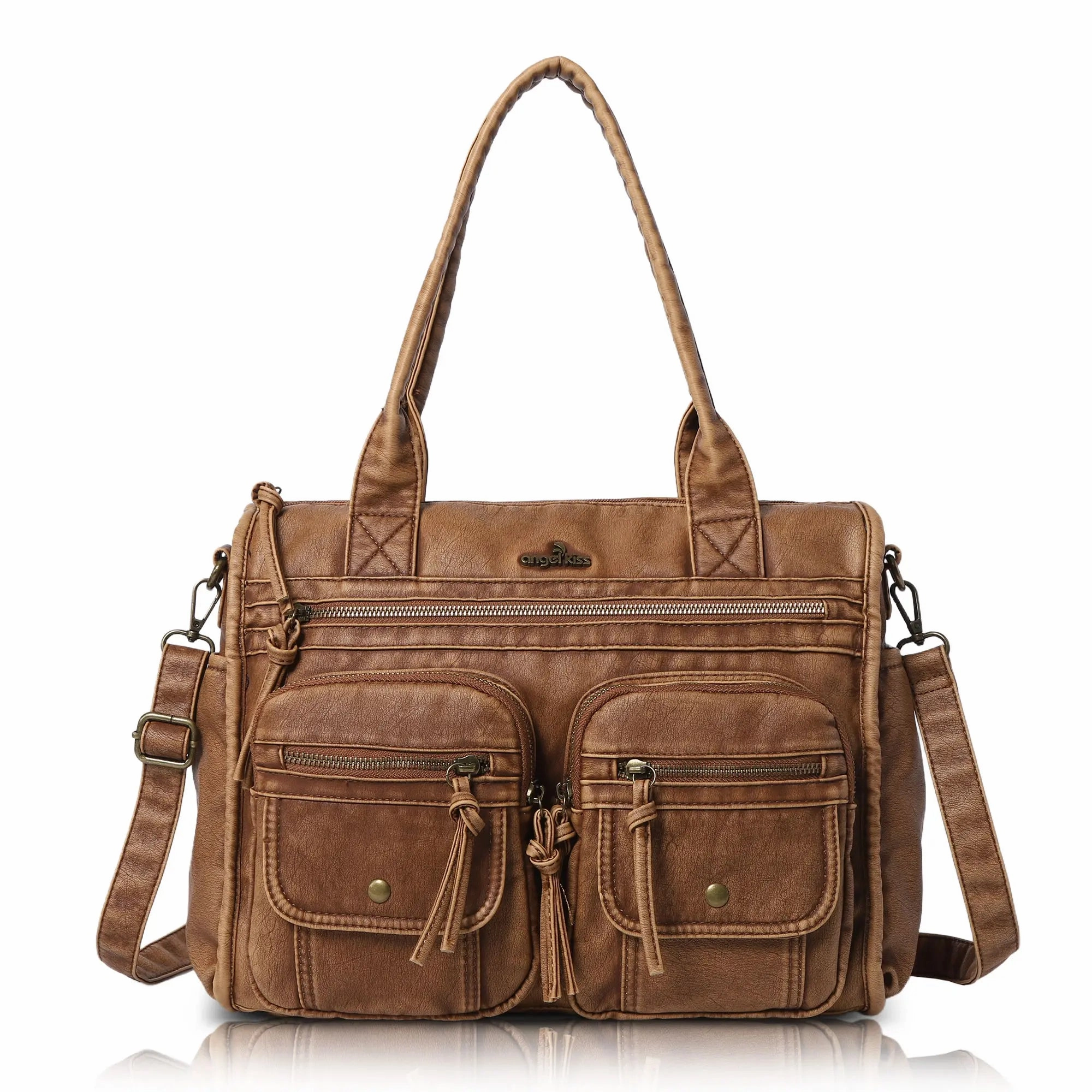 Work Handbag Backpack - PU Leather Laptop Bag for Women A bag that provides just the right amount of storage without feeling bulky