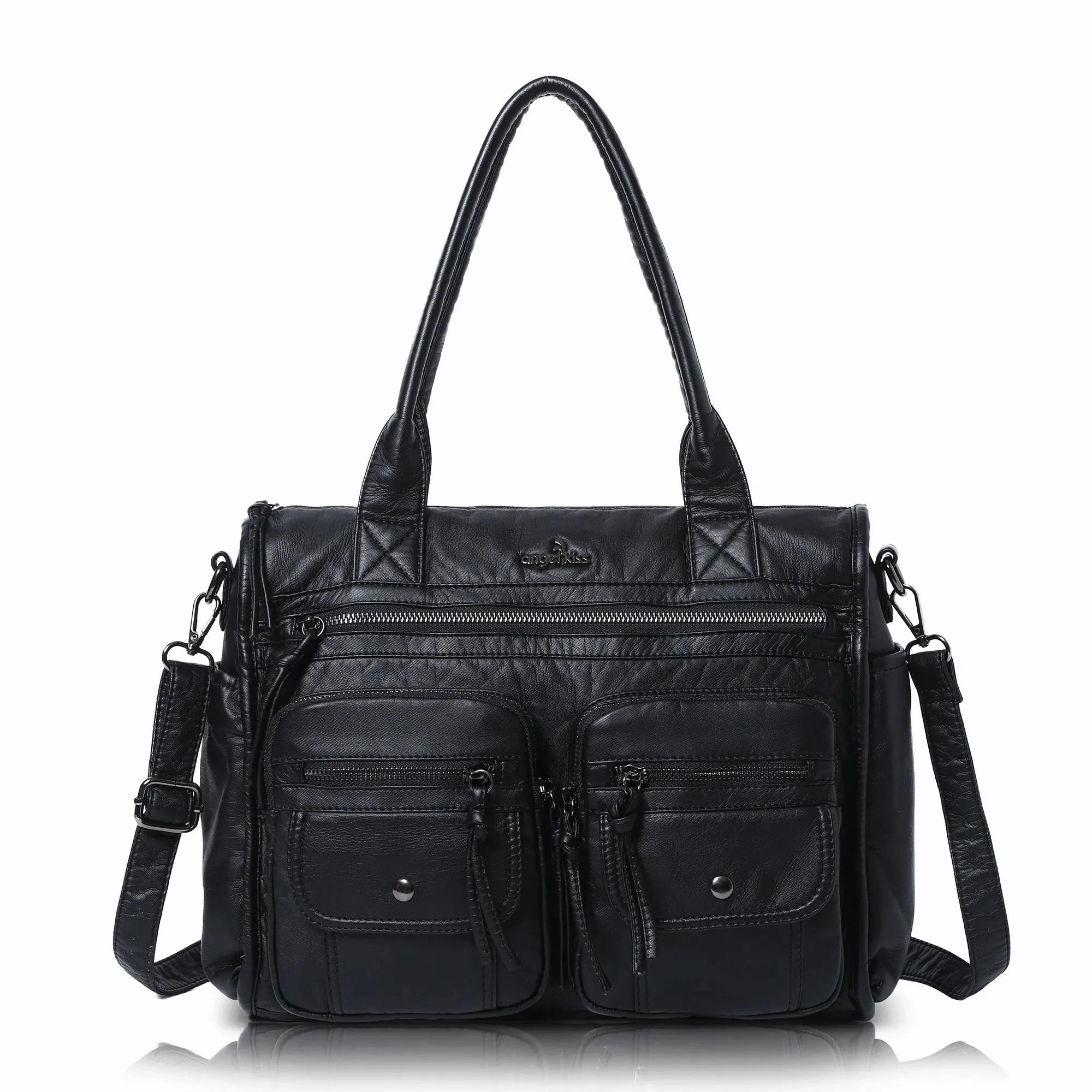 Trendy Outdoor Gear Work Handbag Backpack - PU Leather Laptop Bag for Women