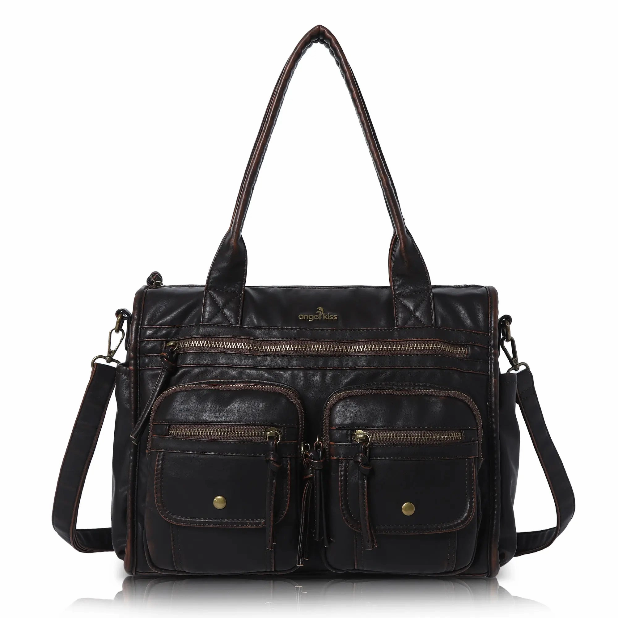 Work Handbag Backpack - PU Leather Laptop Bag for Women Functional Minimal Gear Elegant fashion choice