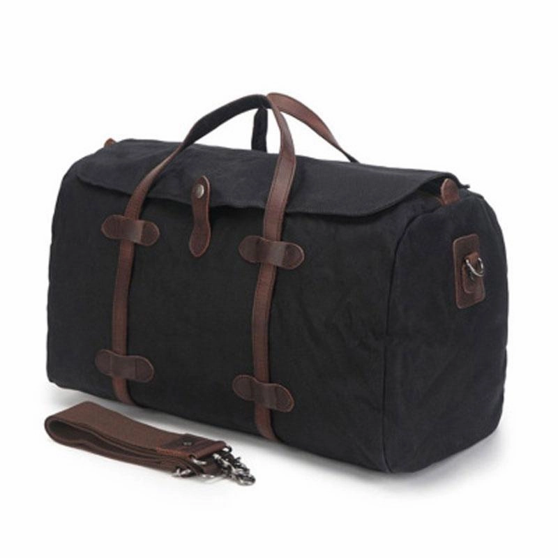 Mens Waxed Canvas Weekender Bags Canvas Travel Bag Canvas Overnight Bag for Men Stylish Outdoor Gear