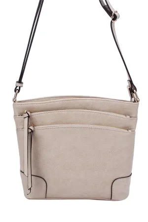 WU059 Rachel Front Double Zip Crossbody Bag Perfectly balances style with convenience Urban Minimal Style