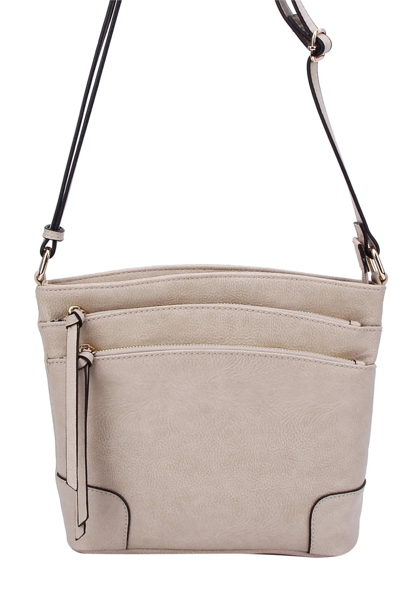 WU059 Rachel Front Double Zip Crossbody Bag Perfectly balances style with convenience Urban Minimal Style