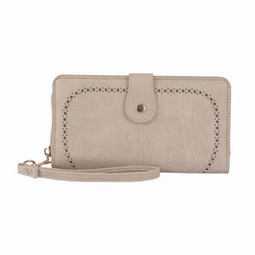 YX25793 Rachel Vegan Leather Laser Cut Out Detail Wallet/Wristlet Casual coin holder